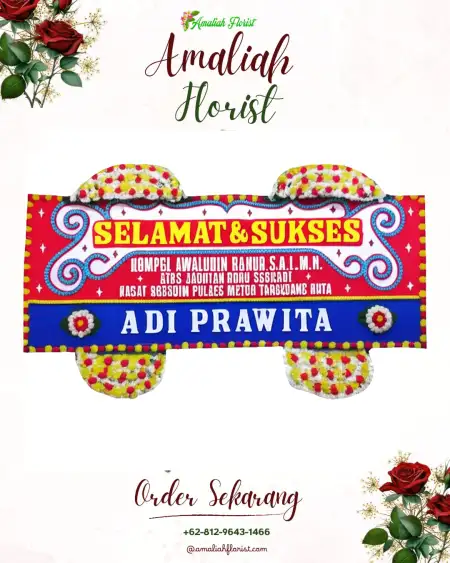 Papan Bunga Ucapan Selamat Lulut